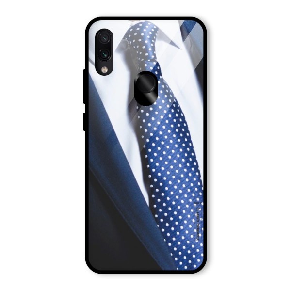 Classy Tie Glass Back Case for Redmi Note 7