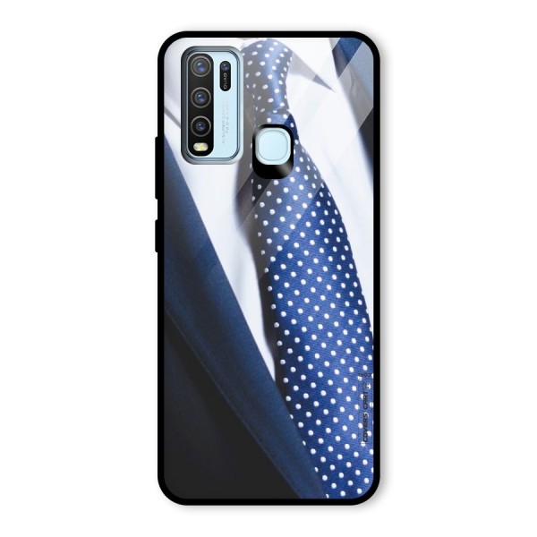 Classy Tie Glass Back Case for Vivo Y30