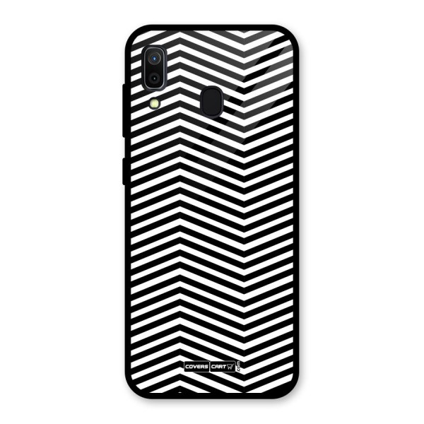 Classy Zig Zag Glass Back Case for Galaxy A30