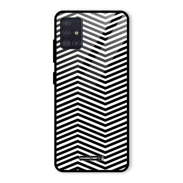 Classy Zig Zag Glass Back Case for Galaxy A51