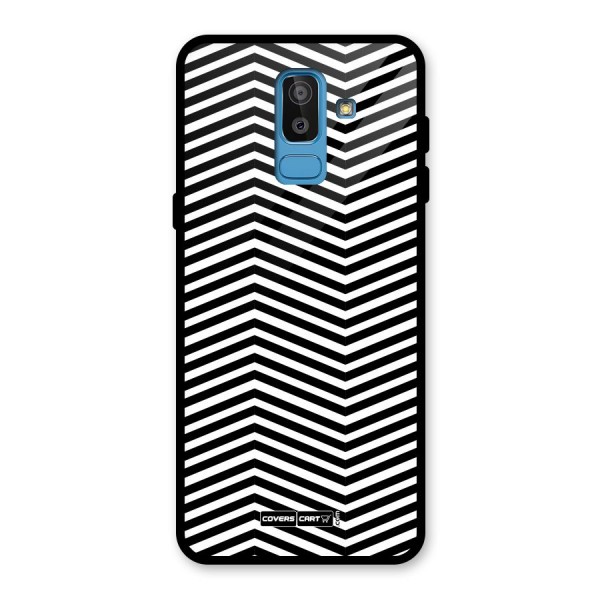 Classy Zig Zag Glass Back Case for Galaxy J8