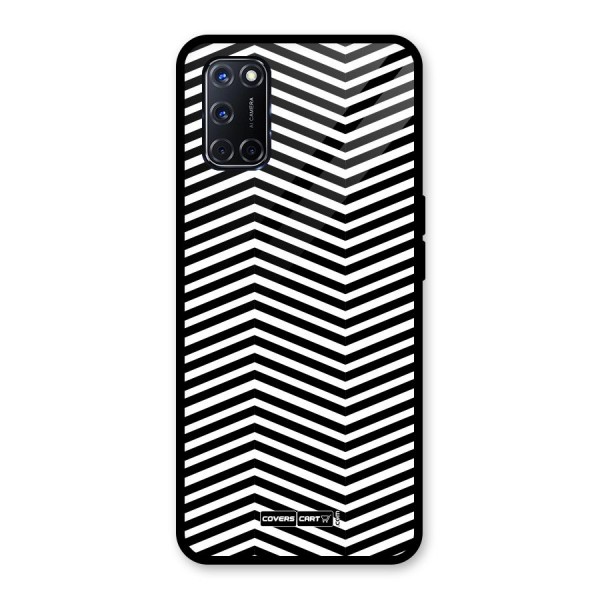 Classy Zig Zag Glass Back Case for Oppo A52