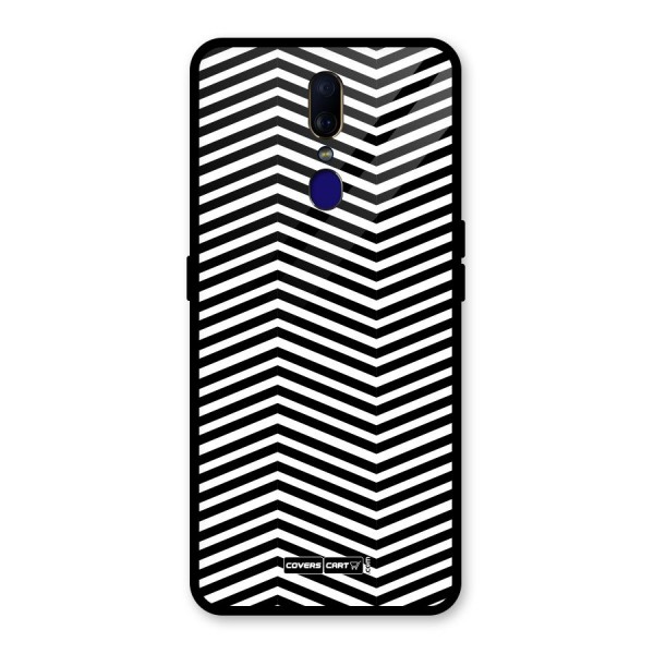 Classy Zig Zag Glass Back Case for Oppo F11