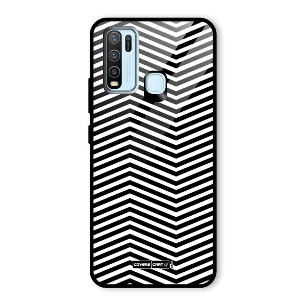 Classy Zig Zag Glass Back Case for Vivo Y30