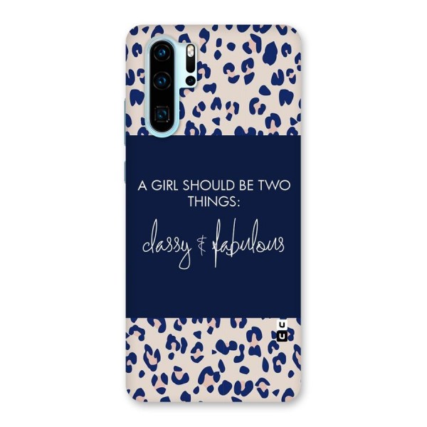 Classy and Fabulous Back Case for Huawei P30 Pro