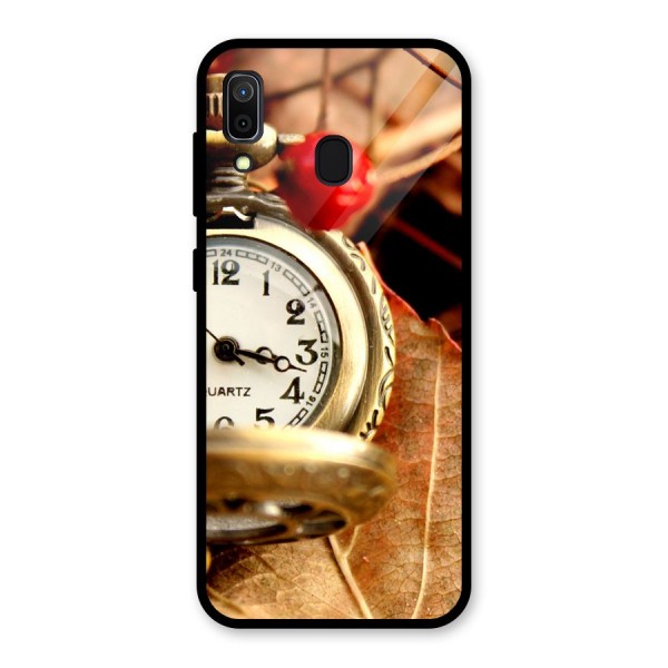 Clock And Cherry Glass Back Case for Galaxy A30