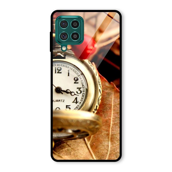 Clock And Cherry Glass Back Case for Galaxy F62