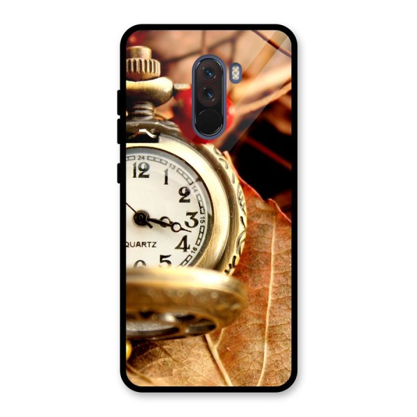 Clock And Cherry Glass Back Case for Poco F1