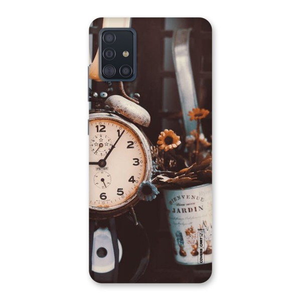 Clock And Flowers Back Case for Galaxy A51