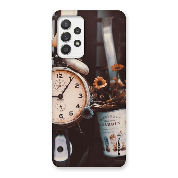 Clock And Flowers Back Case for Galaxy A52