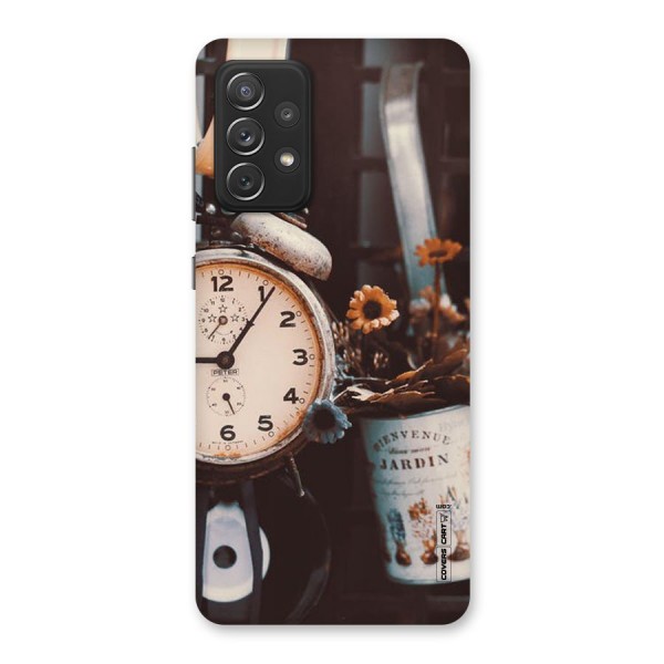 Clock And Flowers Back Case for Galaxy A72