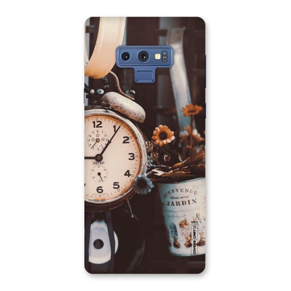 Clock And Flowers Back Case for Galaxy Note 9