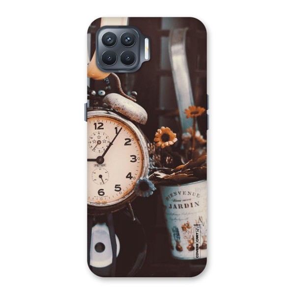 Clock And Flowers Back Case for Oppo F17 Pro