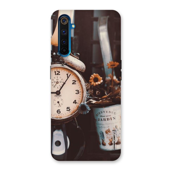 Clock And Flowers Back Case for Realme 6 Pro