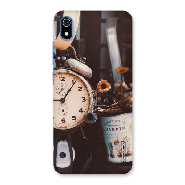 Clock And Flowers Back Case for Redmi 7A