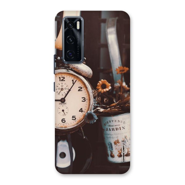 Clock And Flowers Back Case for Vivo V20 SE