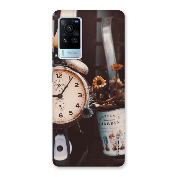 Clock And Flowers Back Case for Vivo X60 Pro