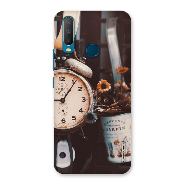 Clock And Flowers Back Case for Vivo Y12