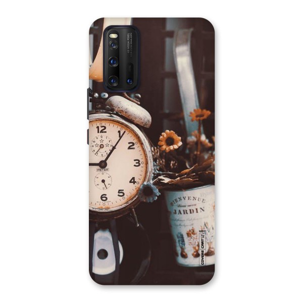 Clock And Flowers Back Case for Vivo iQOO 3