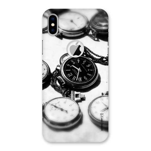 Clock Collection Back Case for iPhone XS Logo Cut