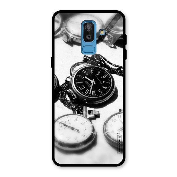 Clock Collection Glass Back Case for Galaxy J8