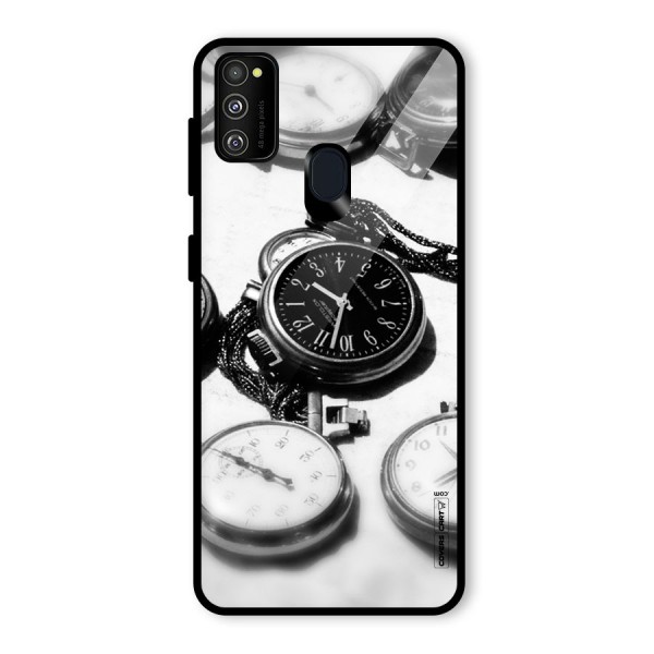 Clock Collection Glass Back Case for Galaxy M21