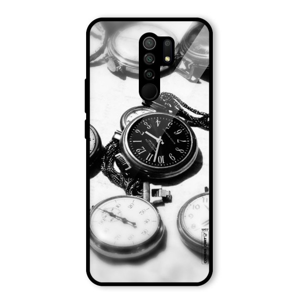 Clock Collection Glass Back Case for Redmi 9 Prime