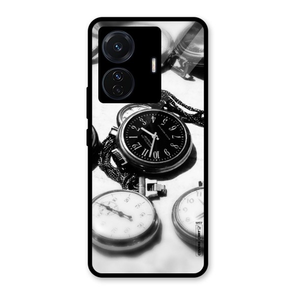 Clock Collection Glass Back Case for Vivo T1 Pro