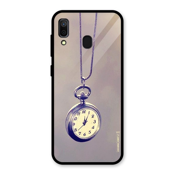 Clock Locket Glass Back Case for Galaxy A30