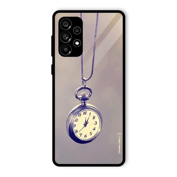 Clock Locket Glass Back Case for Galaxy A73 5G