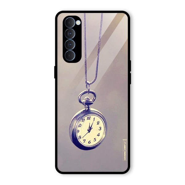 Clock Locket Glass Back Case for Oppo Reno4 Pro