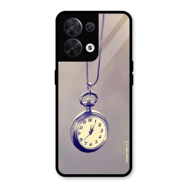 Clock Locket Glass Back Case for Oppo Reno8 5G