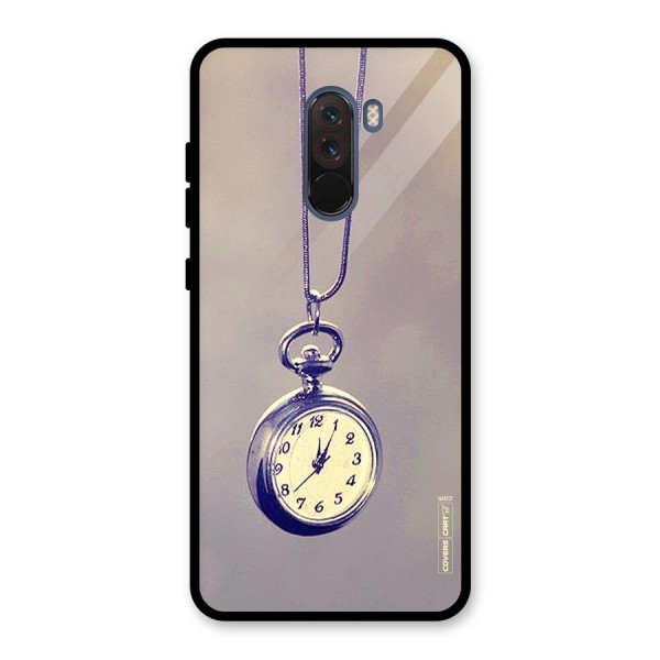 Clock Locket Glass Back Case for Poco F1