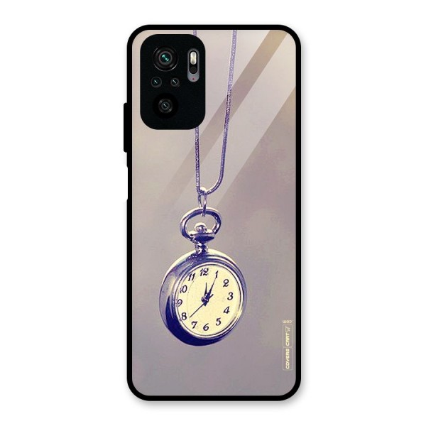 Clock Locket Glass Back Case for Redmi Note 10