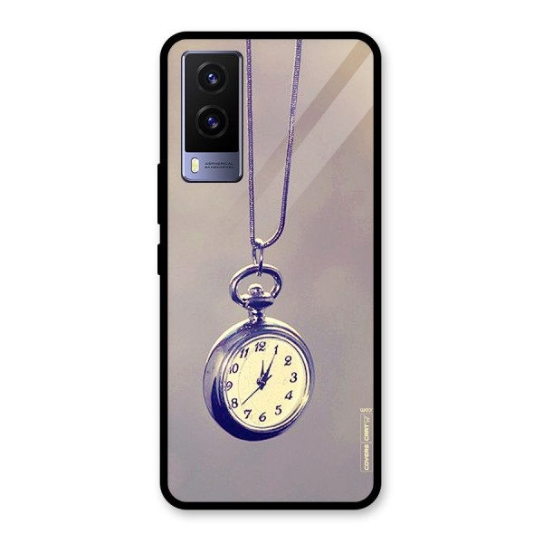 Clock Locket Glass Back Case for Vivo V21e 5G