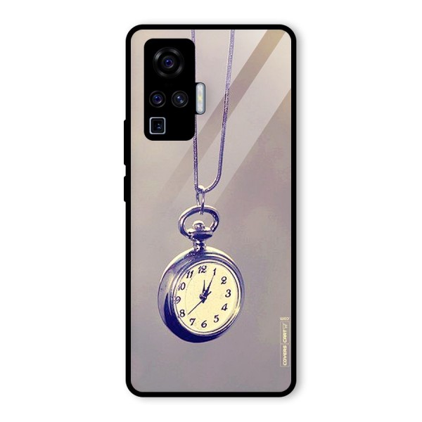 Clock Locket Glass Back Case for Vivo X50 Pro