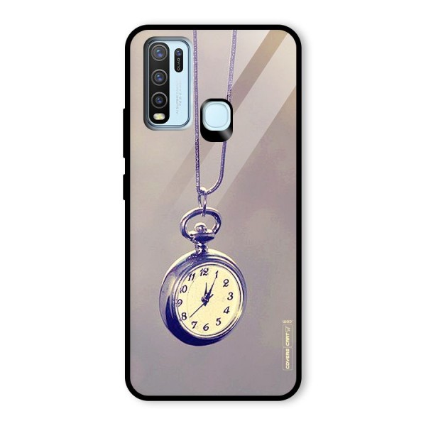 Clock Locket Glass Back Case for Vivo Y30