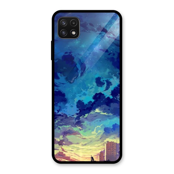 Cloud Art Glass Back Case for Galaxy A22 5G