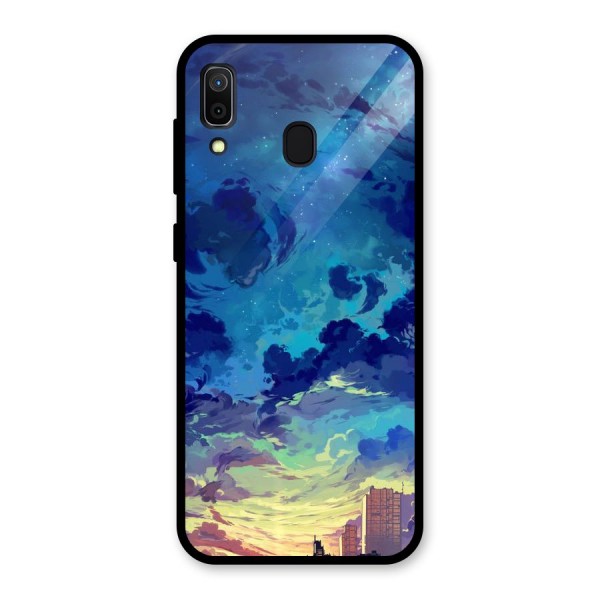 Cloud Art Glass Back Case for Galaxy A30