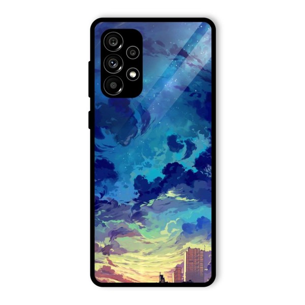 Cloud Art Glass Back Case for Galaxy A73 5G