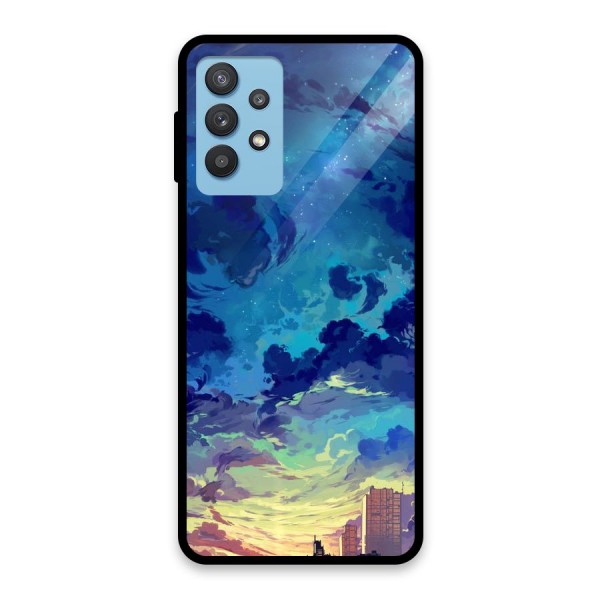 Cloud Art Glass Back Case for Galaxy M32 5G