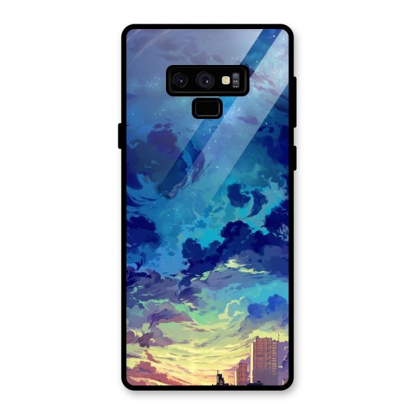 Cloud Art Glass Back Case for Galaxy Note 9