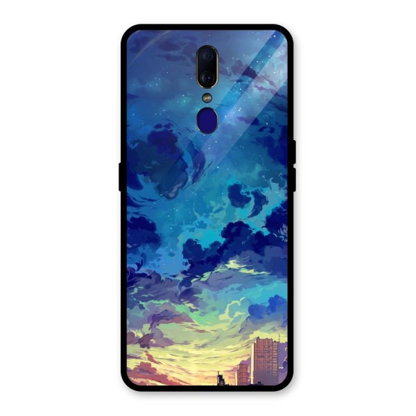 Cloud Art Glass Back Case for Oppo F11