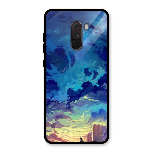 Cloud Art Glass Back Case for Poco F1