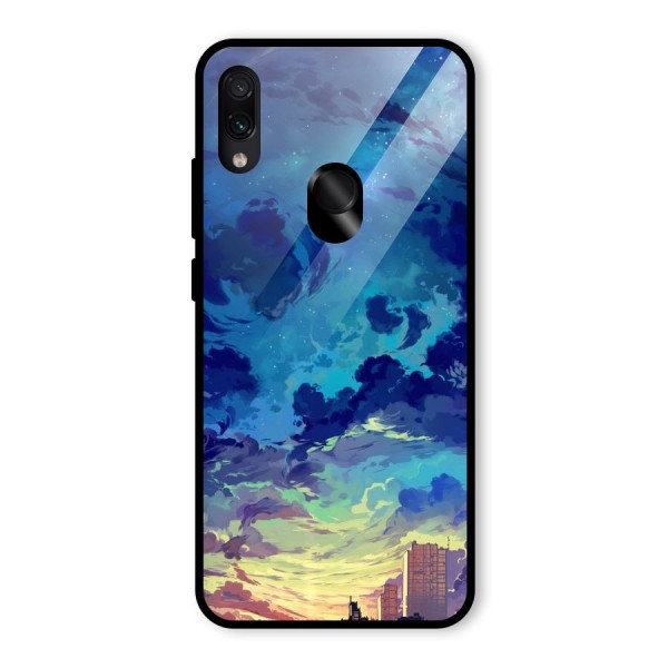 Cloud Art Glass Back Case for Redmi Note 7