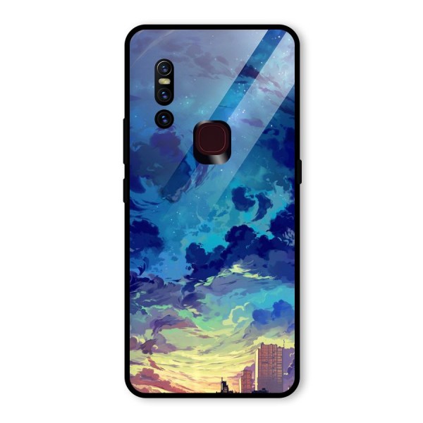 Cloud Art Glass Back Case for Vivo V15