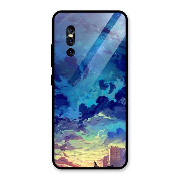 Cloud Art Glass Back Case for Vivo V15 Pro