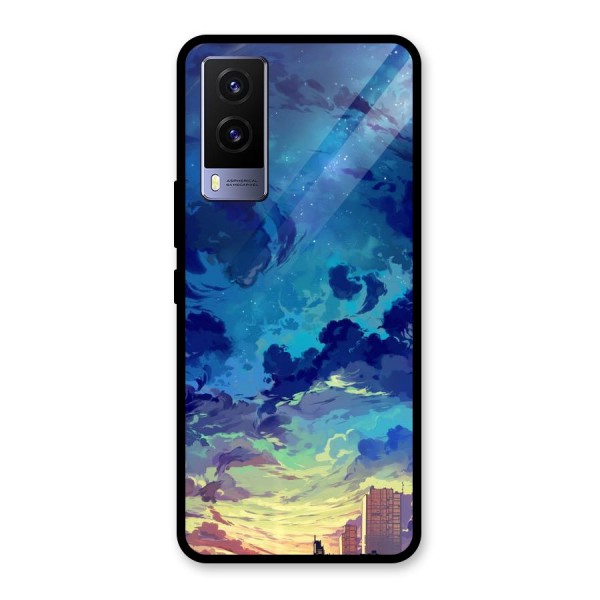 Cloud Art Glass Back Case for Vivo V21e 5G