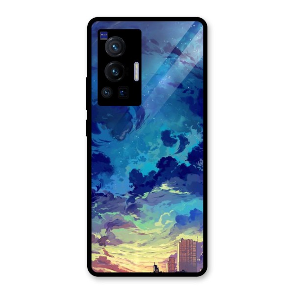 Cloud Art Glass Back Case for Vivo X70 Pro