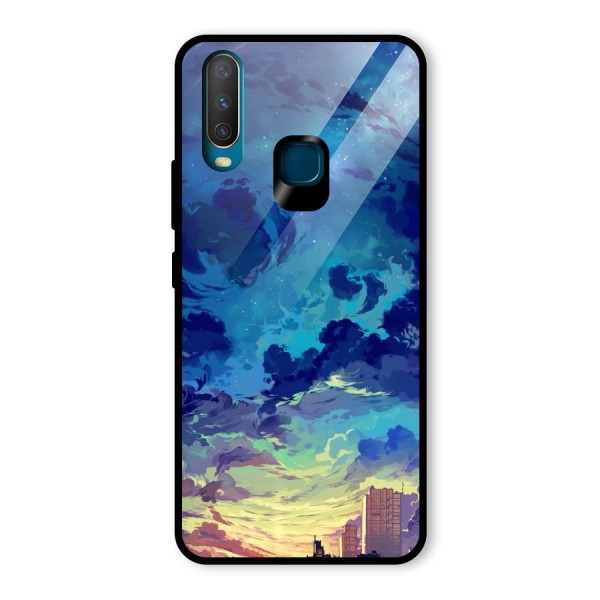 Cloud Art Glass Back Case for Vivo Y17